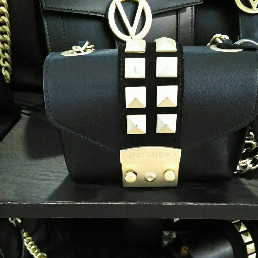 Valentino black and gold small purse