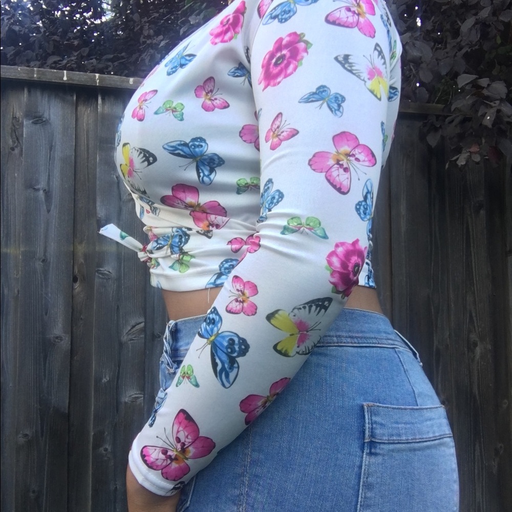 Butterfly effect wrap top - Picture 4 of 4