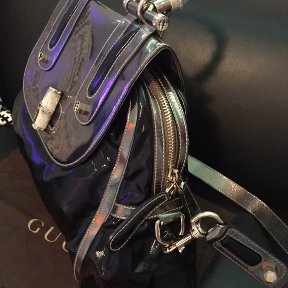 Authentic Gucci bamboo leather patent bag - Picture 6 of 7