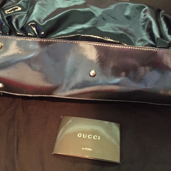 Authentic Gucci bamboo leather patent bag - Picture 7 of 7