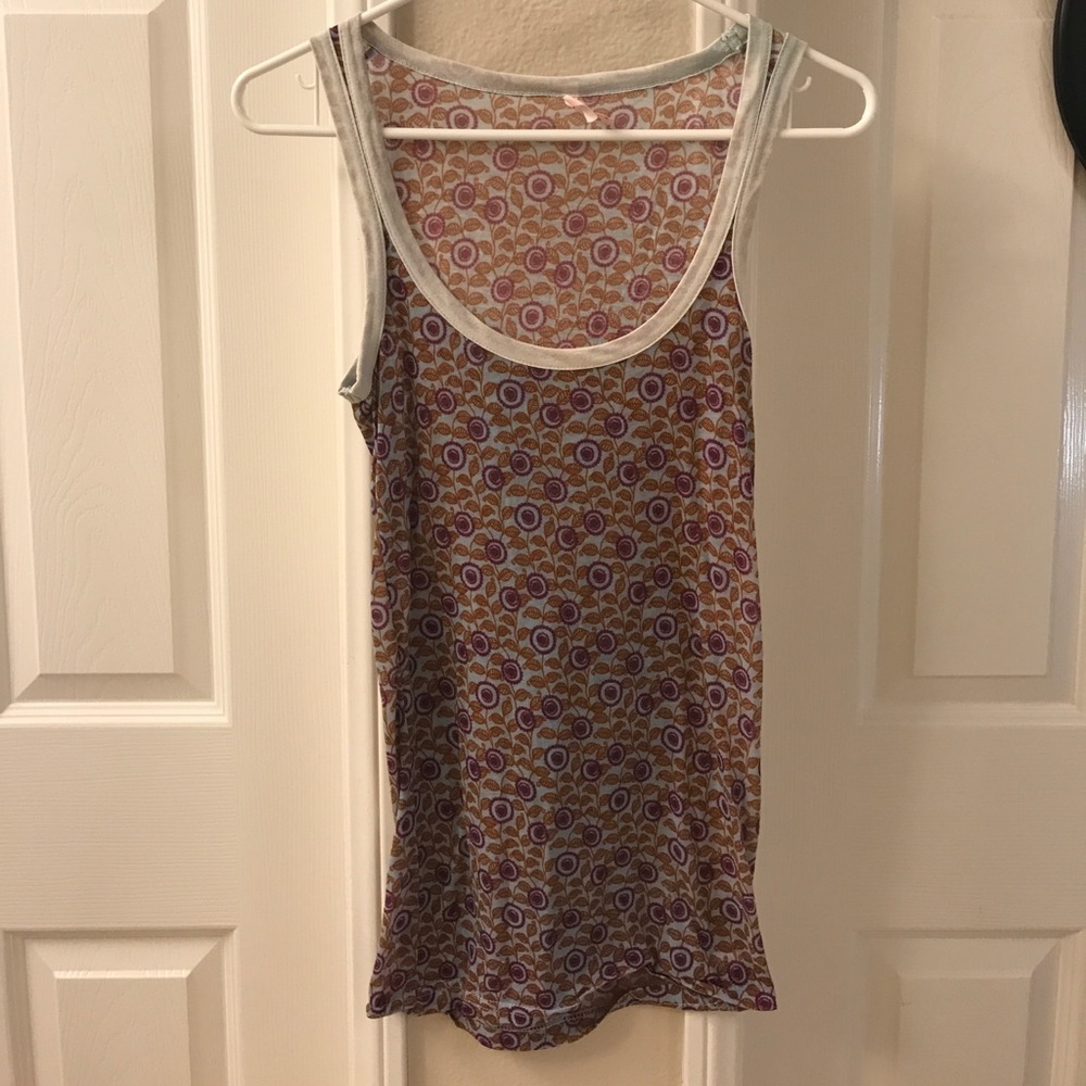Flower Patterned Sheer Tank