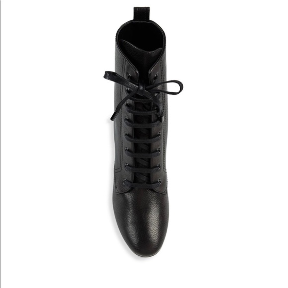 Saint Laurent leather lace up booties - Picture 4 of 5