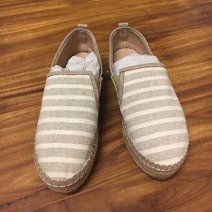 Inkkas Tribeca espadrilles, taupe stripes