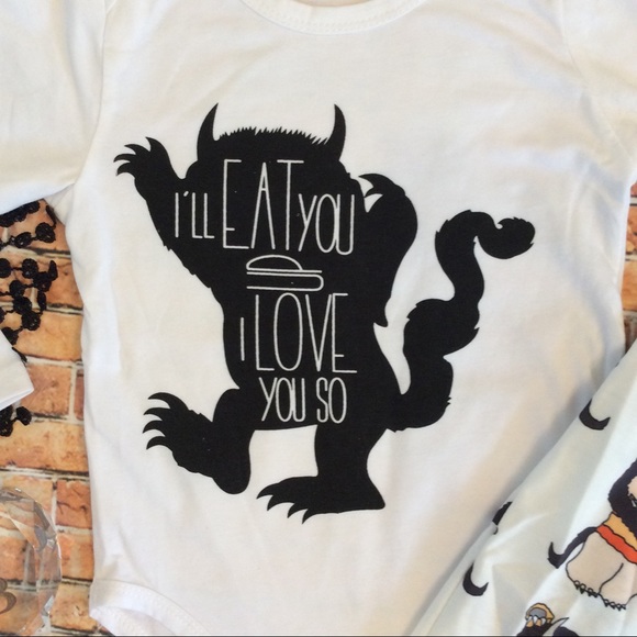 Boutique Baby Unisex 2PC monster outfit - Picture 2 of 3