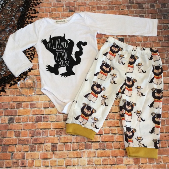 Boutique Baby Unisex 2PC monster outfit - Picture 3 of 3