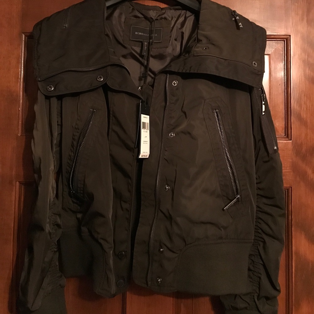 BCBG maxazria army green jacket!