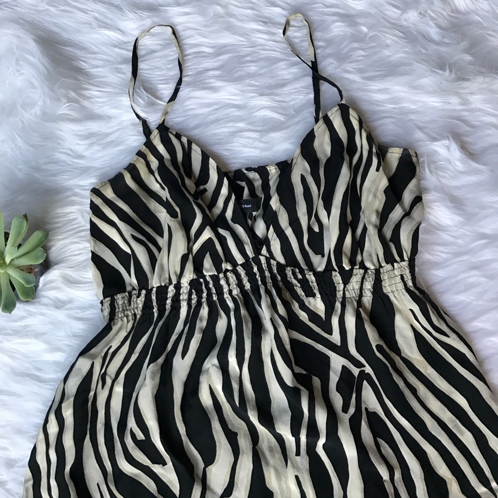 Express Silk Zebra Print Blouse - Picture 2 of 7