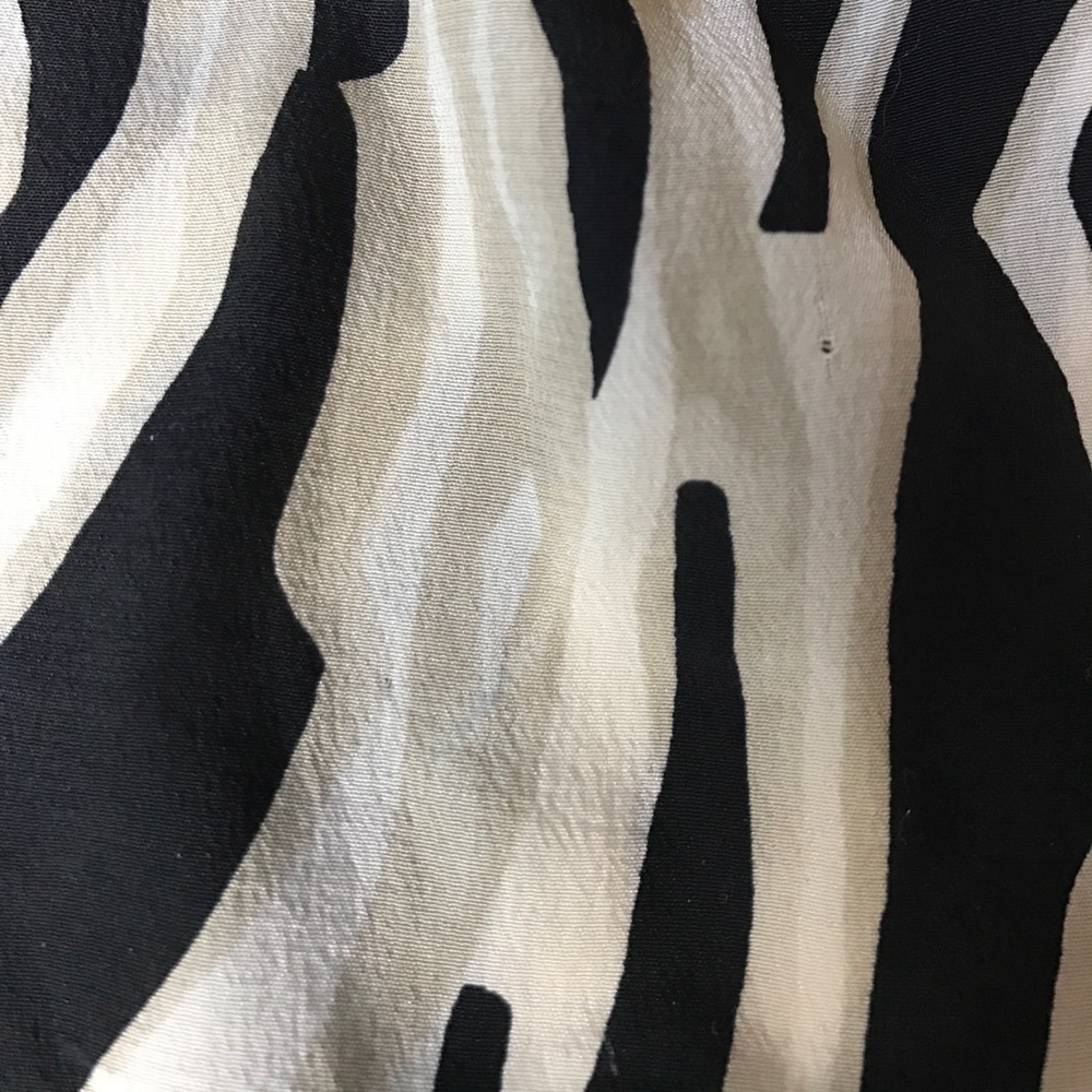 Express Silk Zebra Print Blouse - Picture 6 of 7