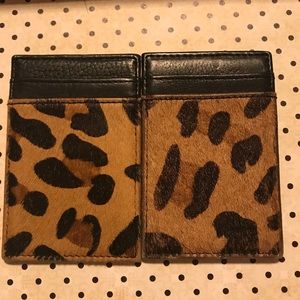 J. Crew Leopard Card Case Wallet