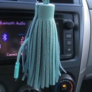 Tasssel keychain with Hidden Charging cable!