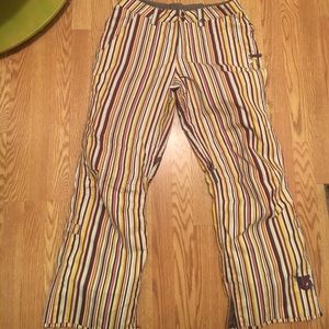 Burton pinstriped snowboard pants