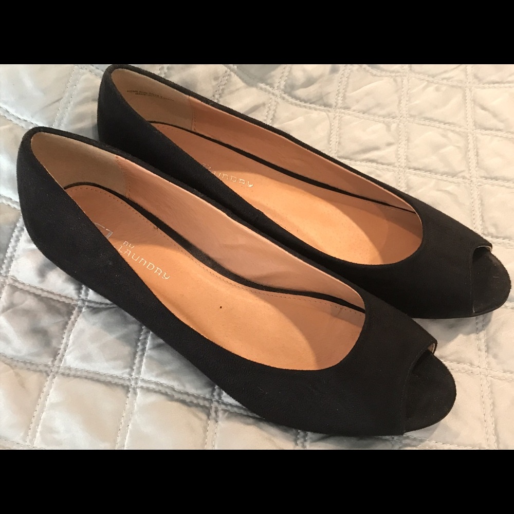 MARKDOWN! OPEN-TOE BLACK CL LAUNDRY Shoes ~ WORN ONCE!