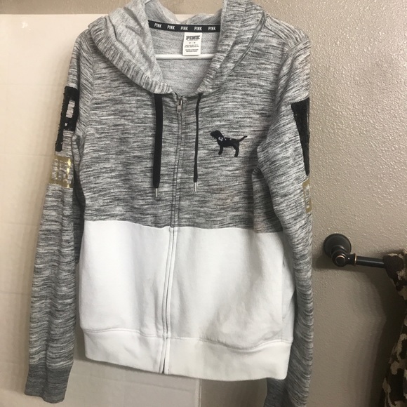 victoria secret grey hoodie