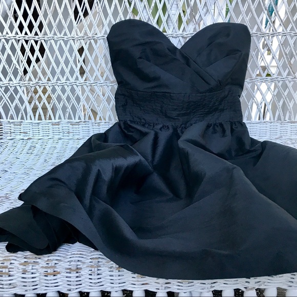 {ALFRED SUNG} (NORDSTROM) Black Strapless Party Dress - Picture 8 of 10