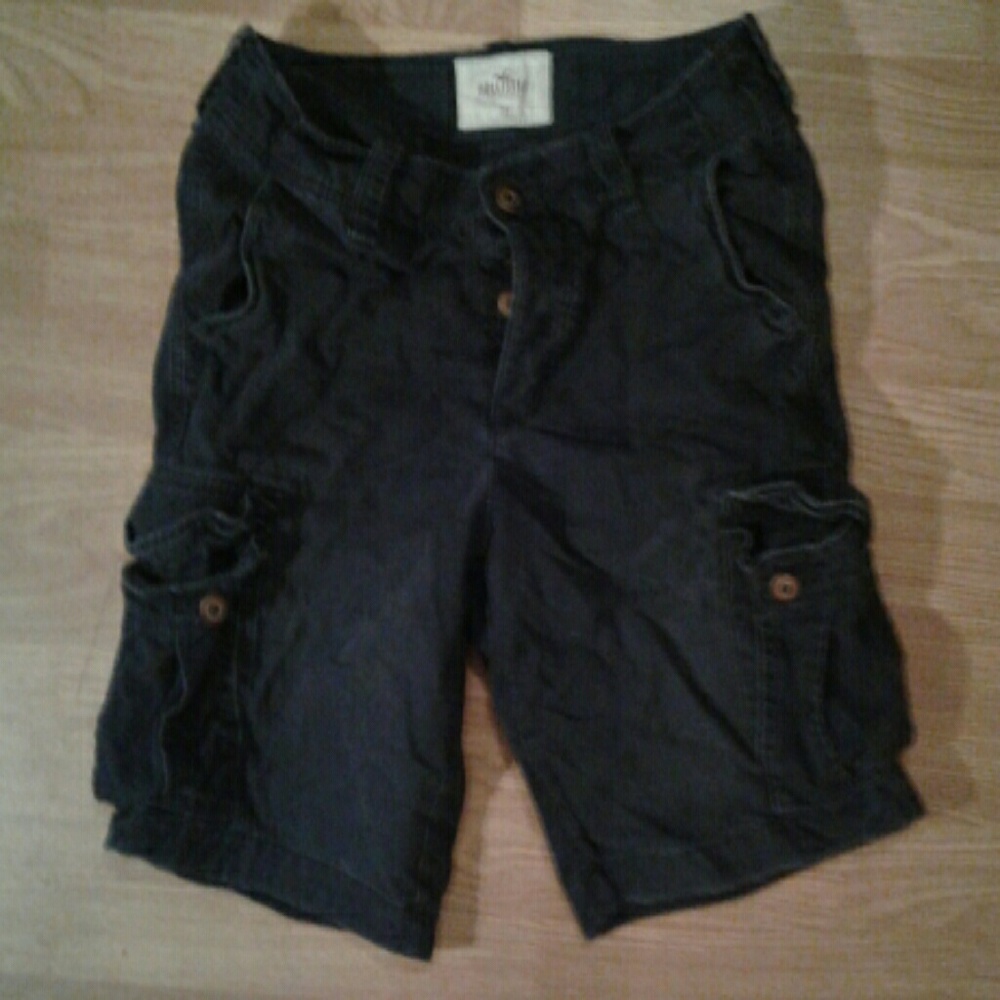 Navy Blue Hollister Cargo Shorts