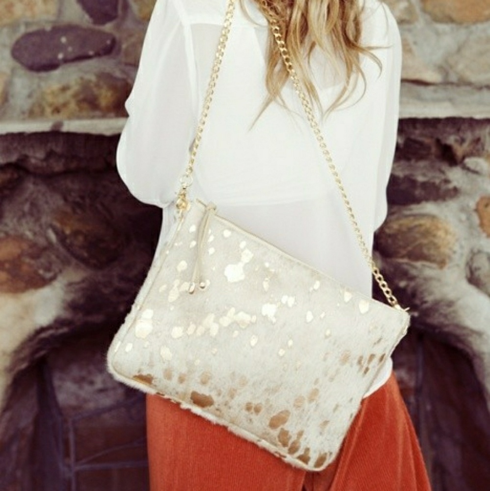 Metallic Oversized Clutch
