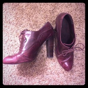 Maroon Oxford Heels