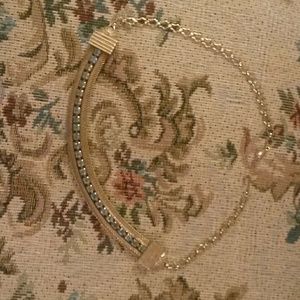 Vintage baby blue shiny stones necklace