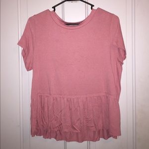 Pink peplum top
