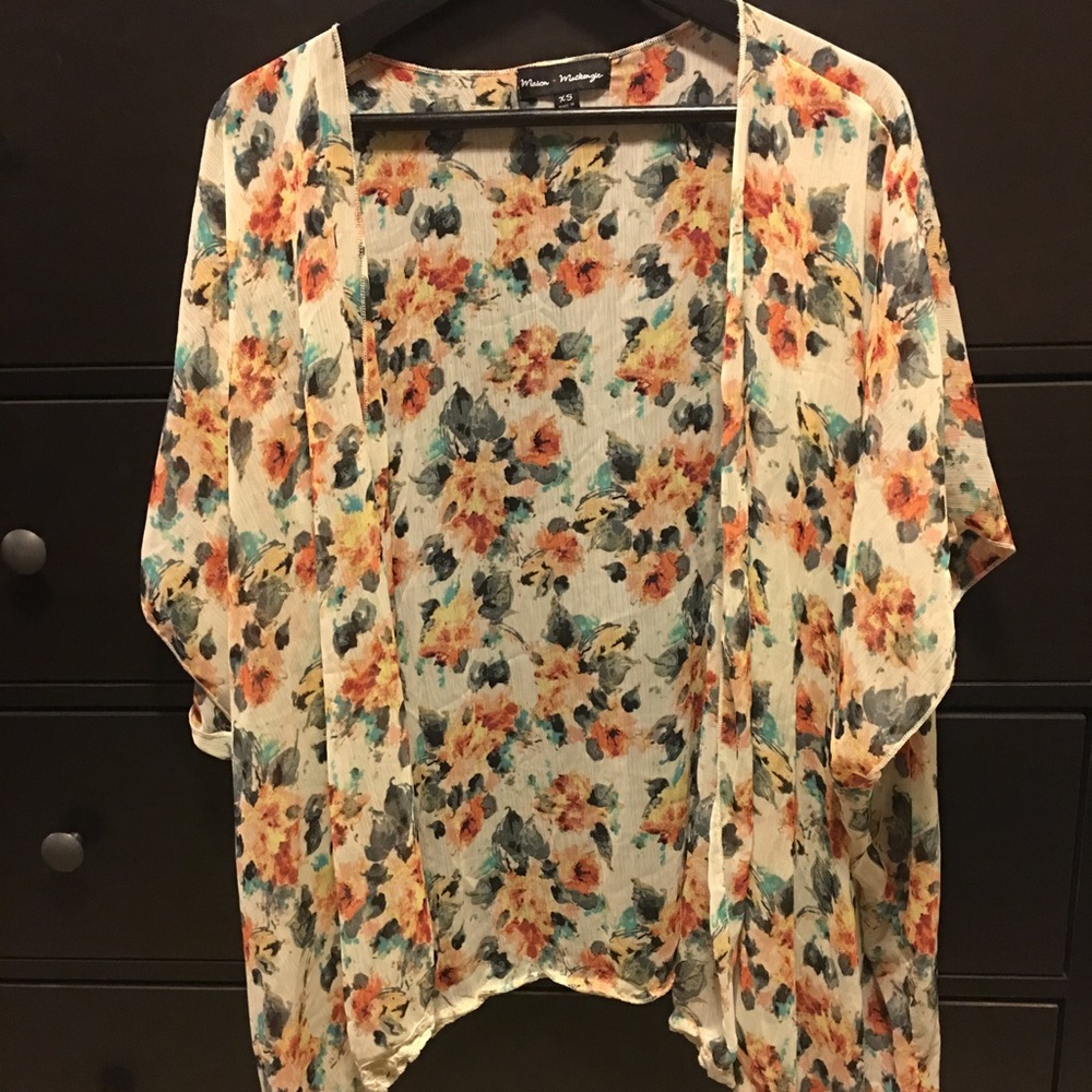 Floral chiffon cover up