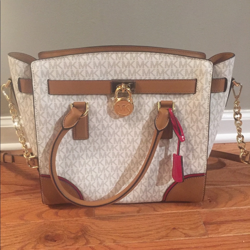 Michael Kor Hamilton PVC Leather Satchel Messenger