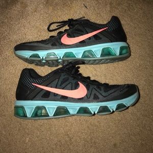 Nike light blue and coral pink AirMax