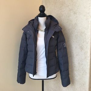 Abercrombie & Fitch Gray Puffer Coat
