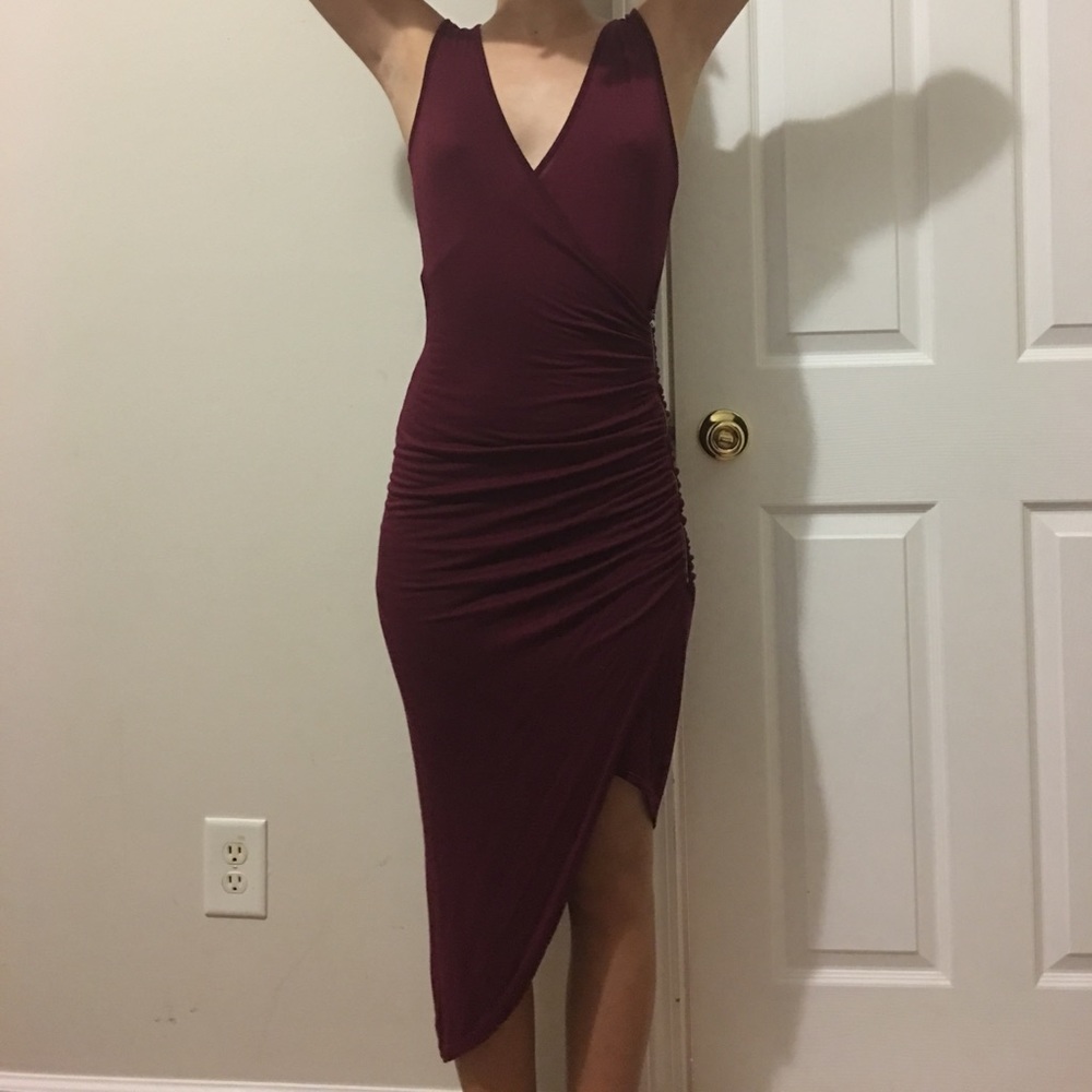 Burgundy dress