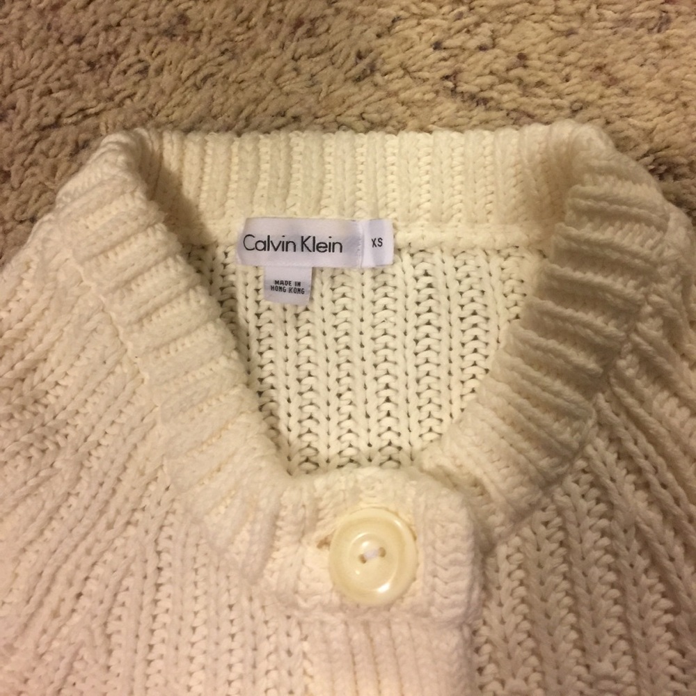 Calvin Klein cream Cardigan - Picture 2 of 2