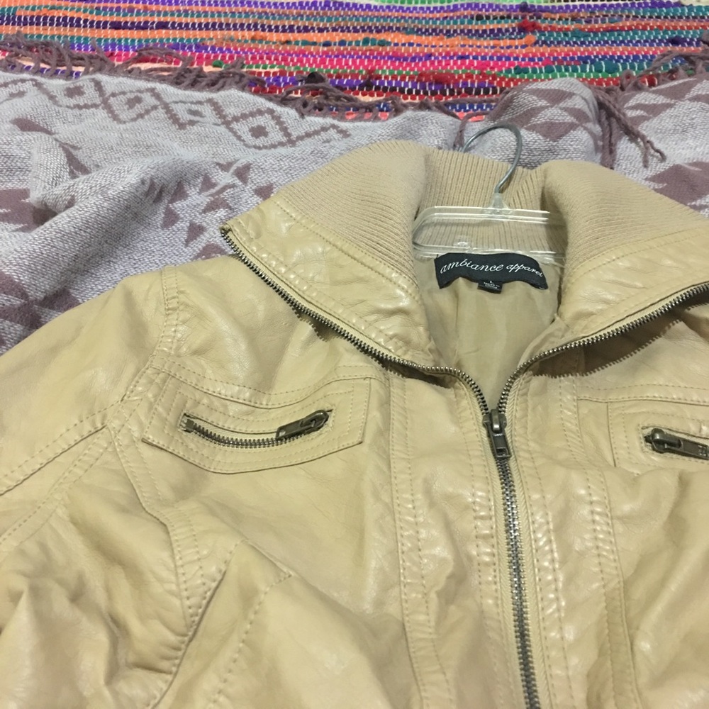 Tan Leather Jacket - Picture 3 of 5