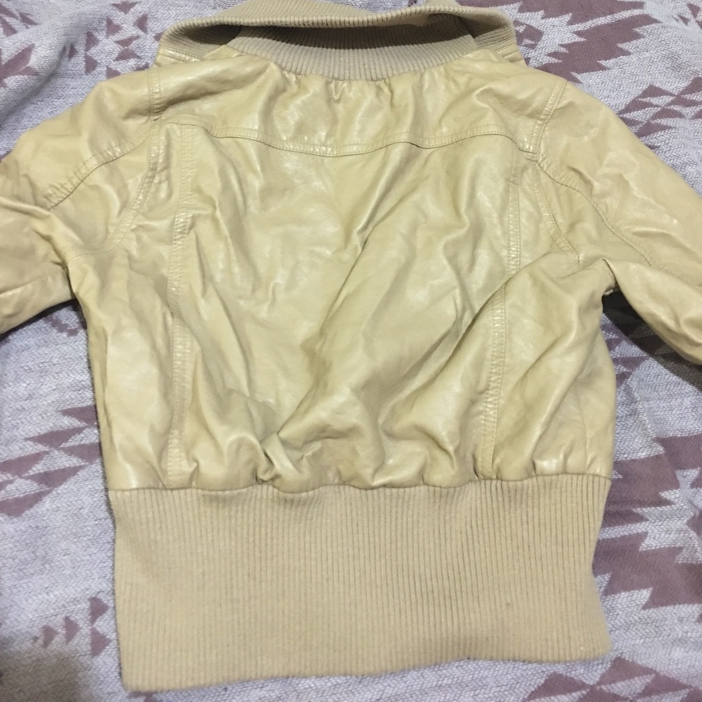 Tan Leather Jacket - Picture 5 of 5