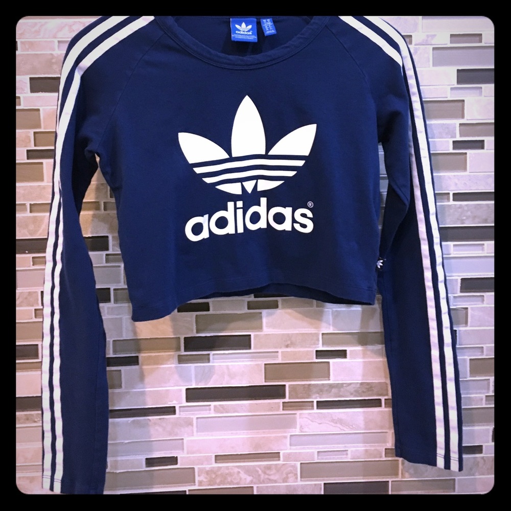 Adidas long sleeve crop top