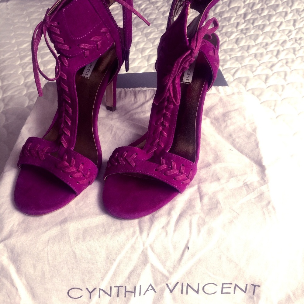 Cynthia Vincent Evie Suede Heels