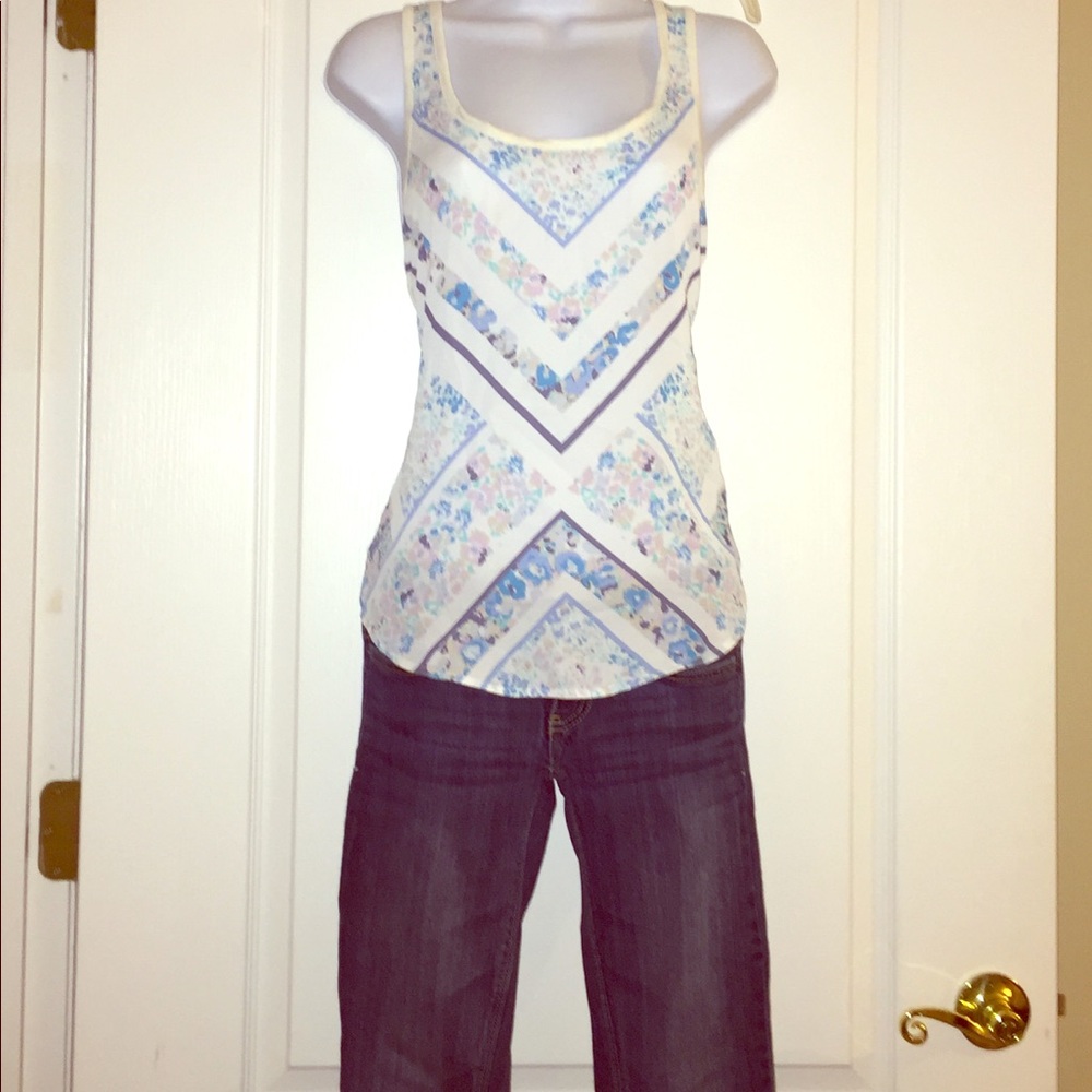 LC Lauren Conrad, SZ XS, Flower Tank Top