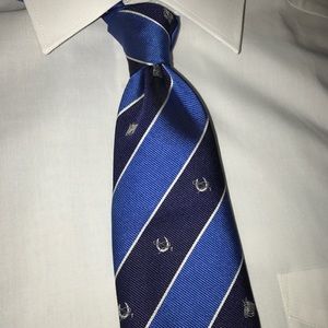 Thomas Pink Blue tie Horses