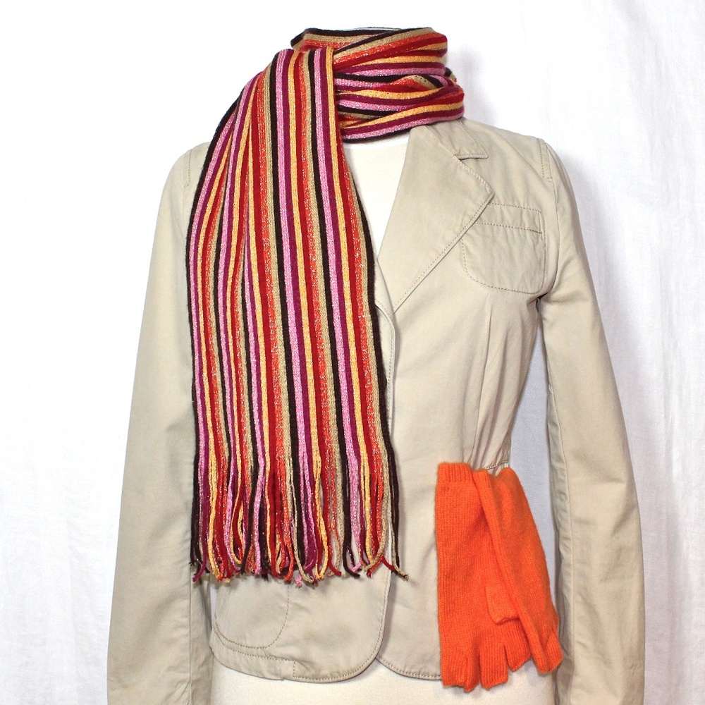 CLEARANCE⬇️NWOT Striped Lurex Scarf—PRICE FIRM