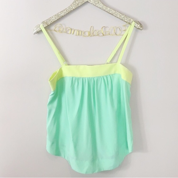 Anthropologie Tops - Anthropologie HD in Paris Green Two Tone Silk Tank