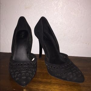 LIKE NEW black heels with cut out details