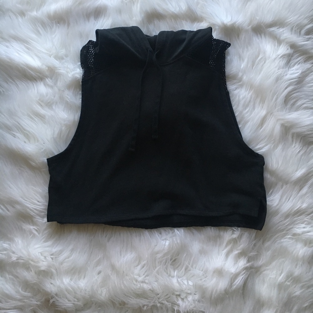 Victoria Secret™ Cropped Sleeveless Mesh Hoodie