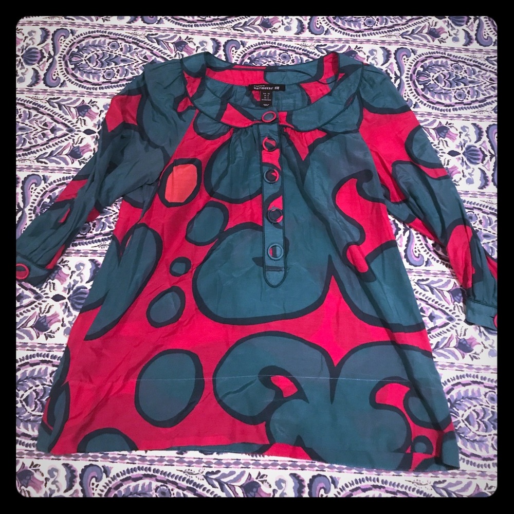 Marimekko for H&M mod print blouse