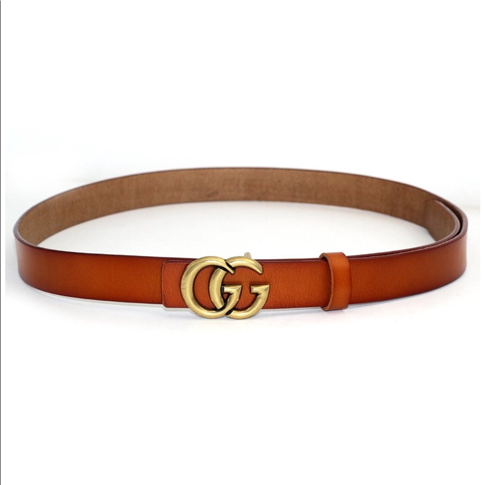 Genuine Leather Marmont Skinny Belt