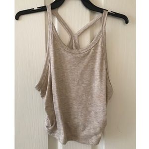 Cream colored crop top