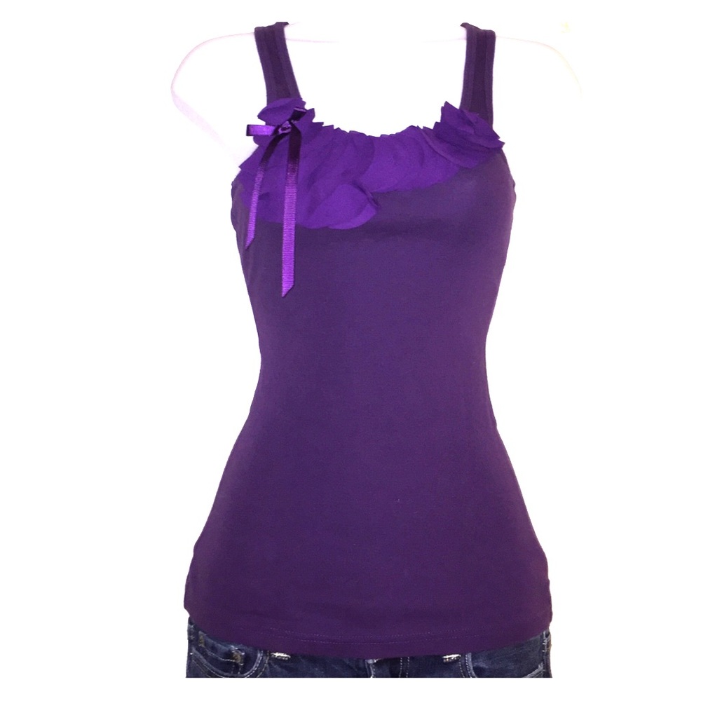 Women's Old Navy, SZ XS, Purple Tank with Ruffles