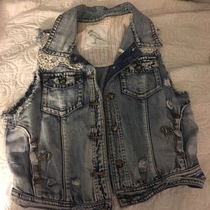 The Buckle Denim vest