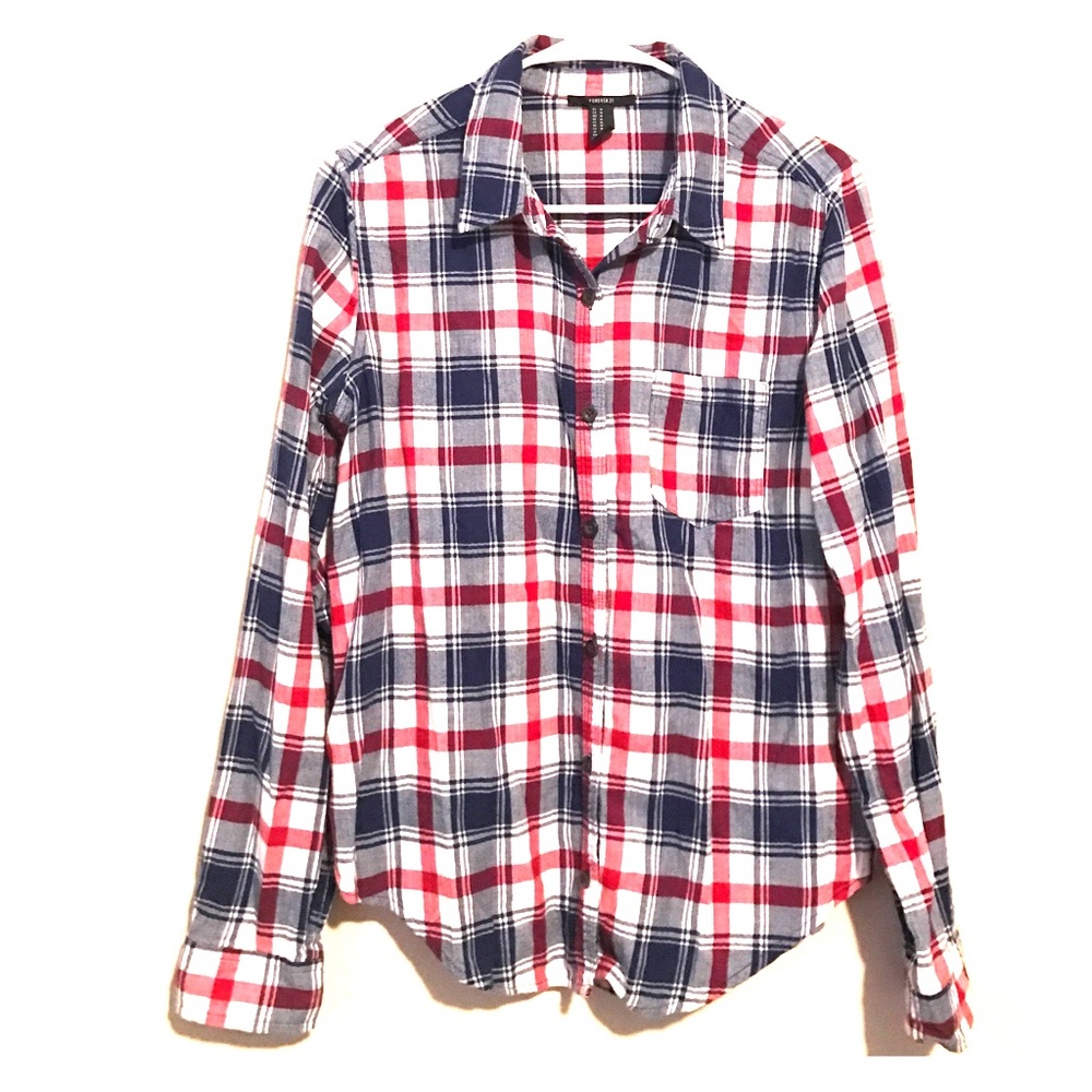 Traditional Red White & Blue Flannel! (M)