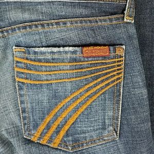 7FAM Dojo 25x31 Wide Flare Leg Jeans
