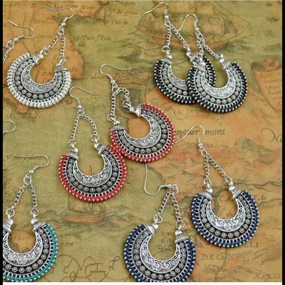 ‼️💖BACK IN STOCK👏💕silver antique bohemian Drops - Picture 2 of 2
