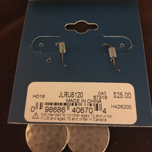 Lucky brand hanging hammer disks earrings Nwt - Picture 3 of 3