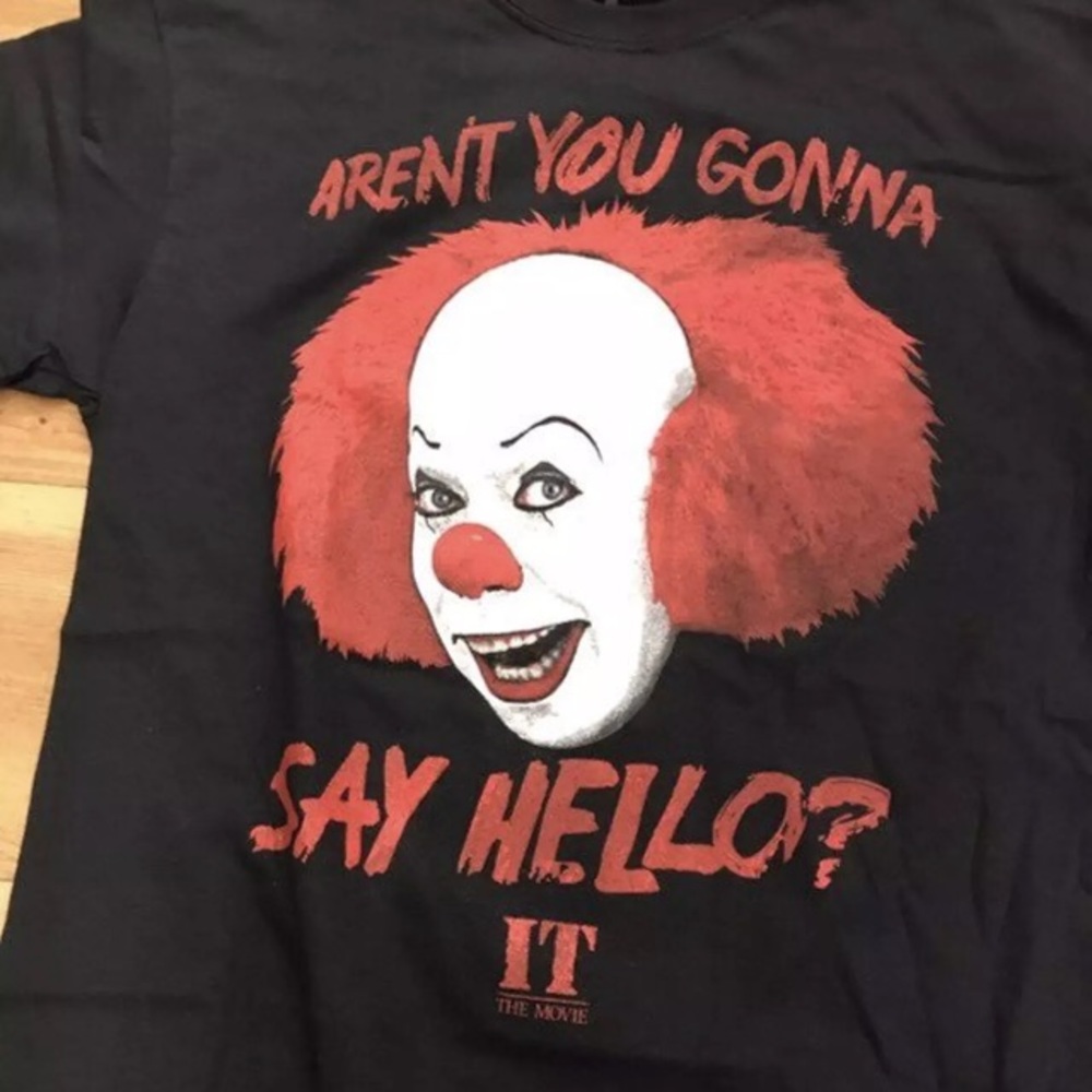 IT Stephen King clown Say Hello large t-shirt new
