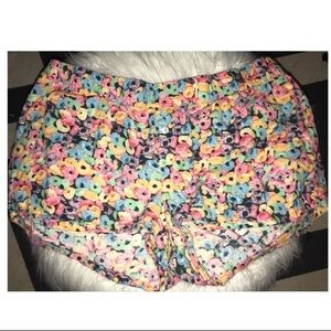 TARGET Xhilaration Cereal Fruit Loop Button Shorts